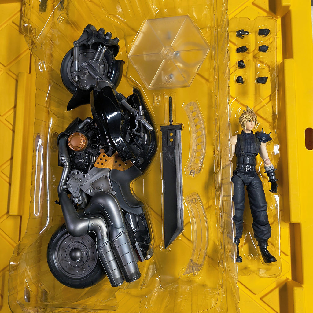 PLAY ARTS KAI- FFVII CLOUD STRIFE HARDY DAYTONA (INCOMPLETE) (PRE-OWNED)