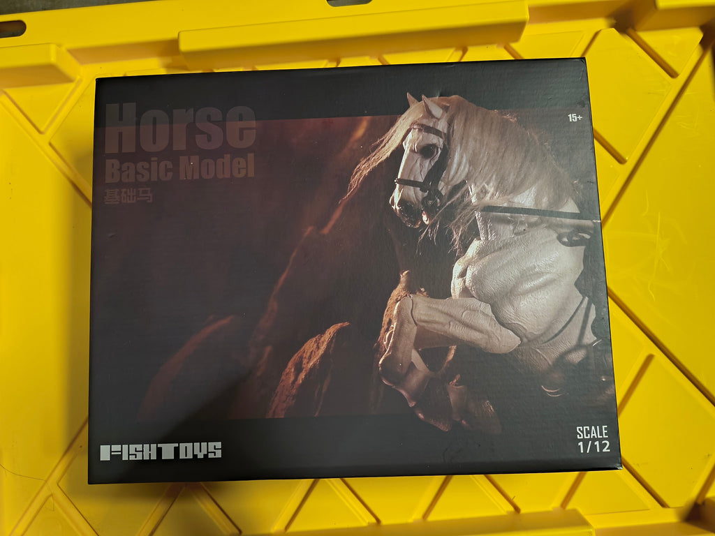 FISH TOYS- HORSE FEATHERED FEET FIGURE (WHITE) (PRE-OWNED)