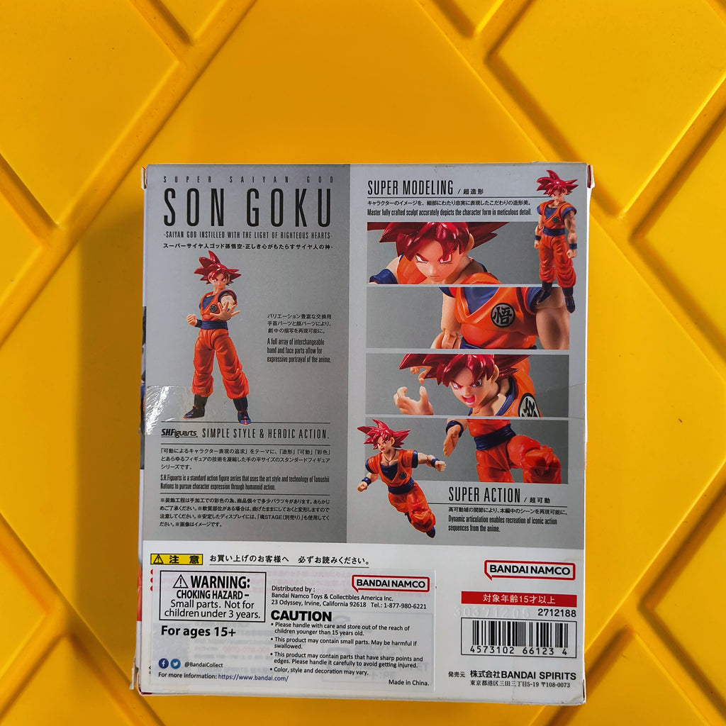 SH FIGUARTS- SUPER SAIYAN GOD GOKU (INCOMPLETE) (PRE-OWNED)